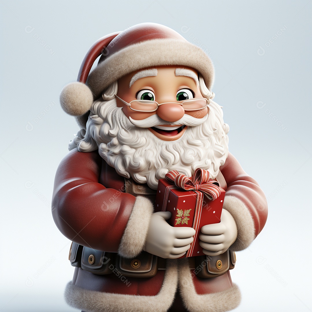 Papai noel sobre fundo isolado