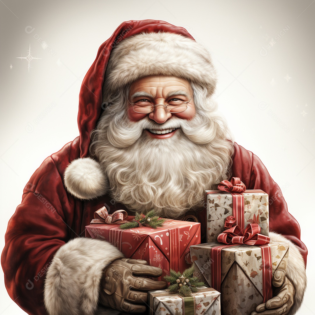 Papai noel sobre fundo isolado