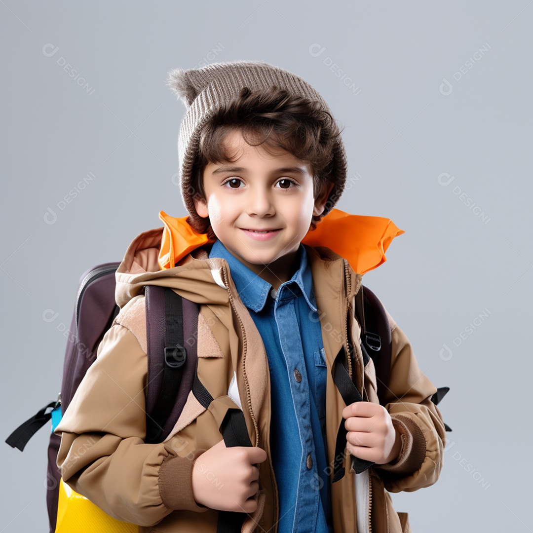 Estudante jovem sobre fundo isolado