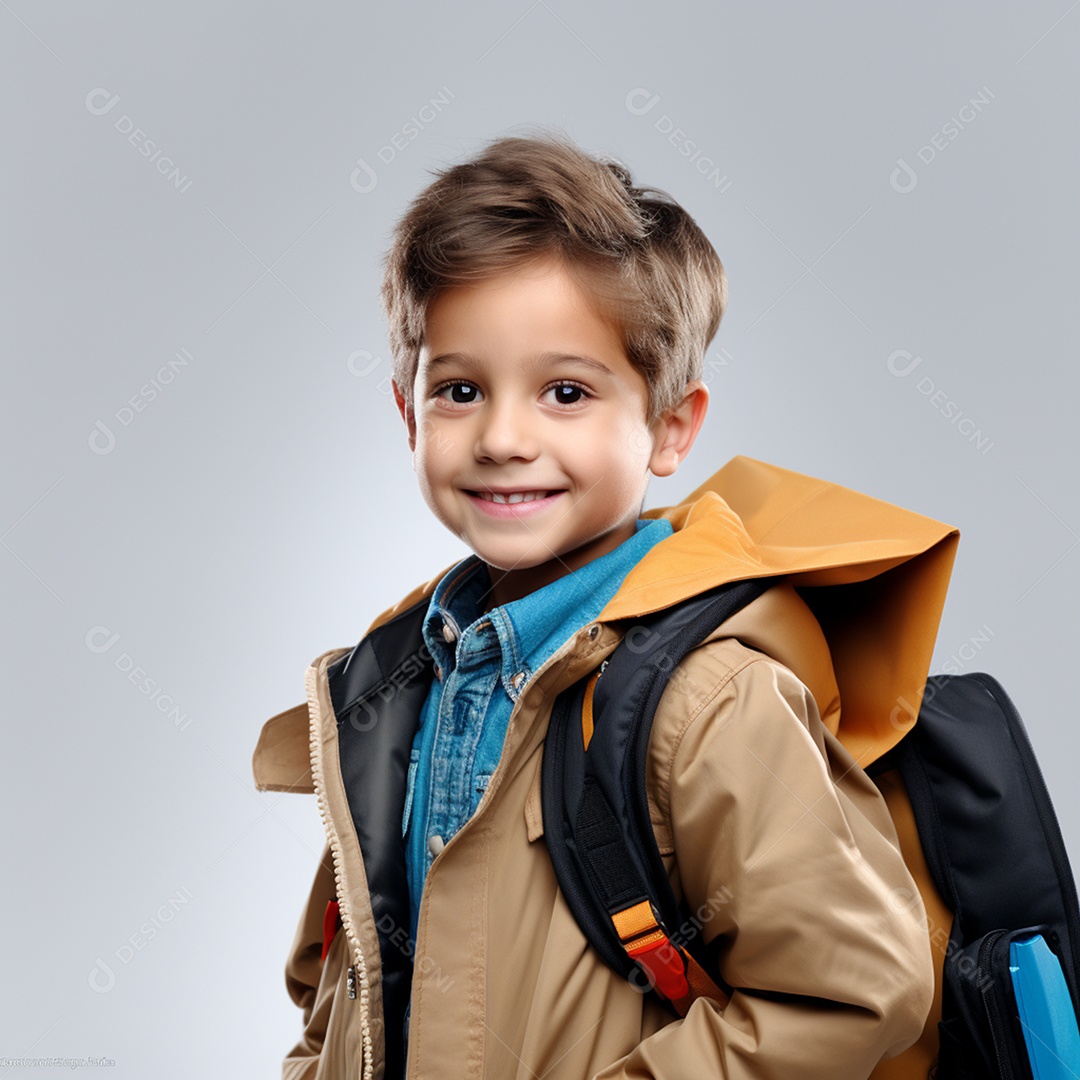 Estudante jovem sobre fundo isolado