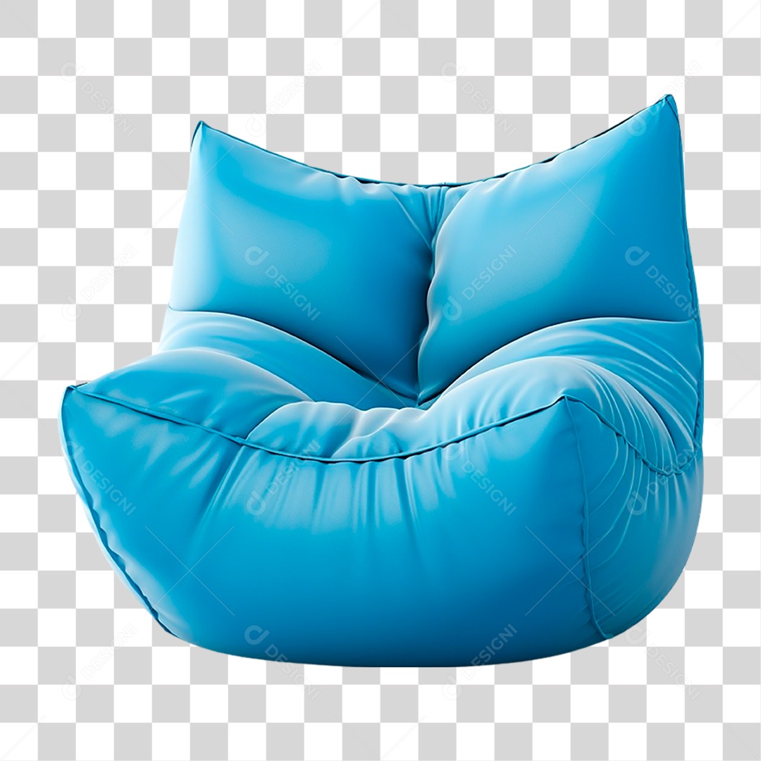 Puff de Couro PNG Transparente
