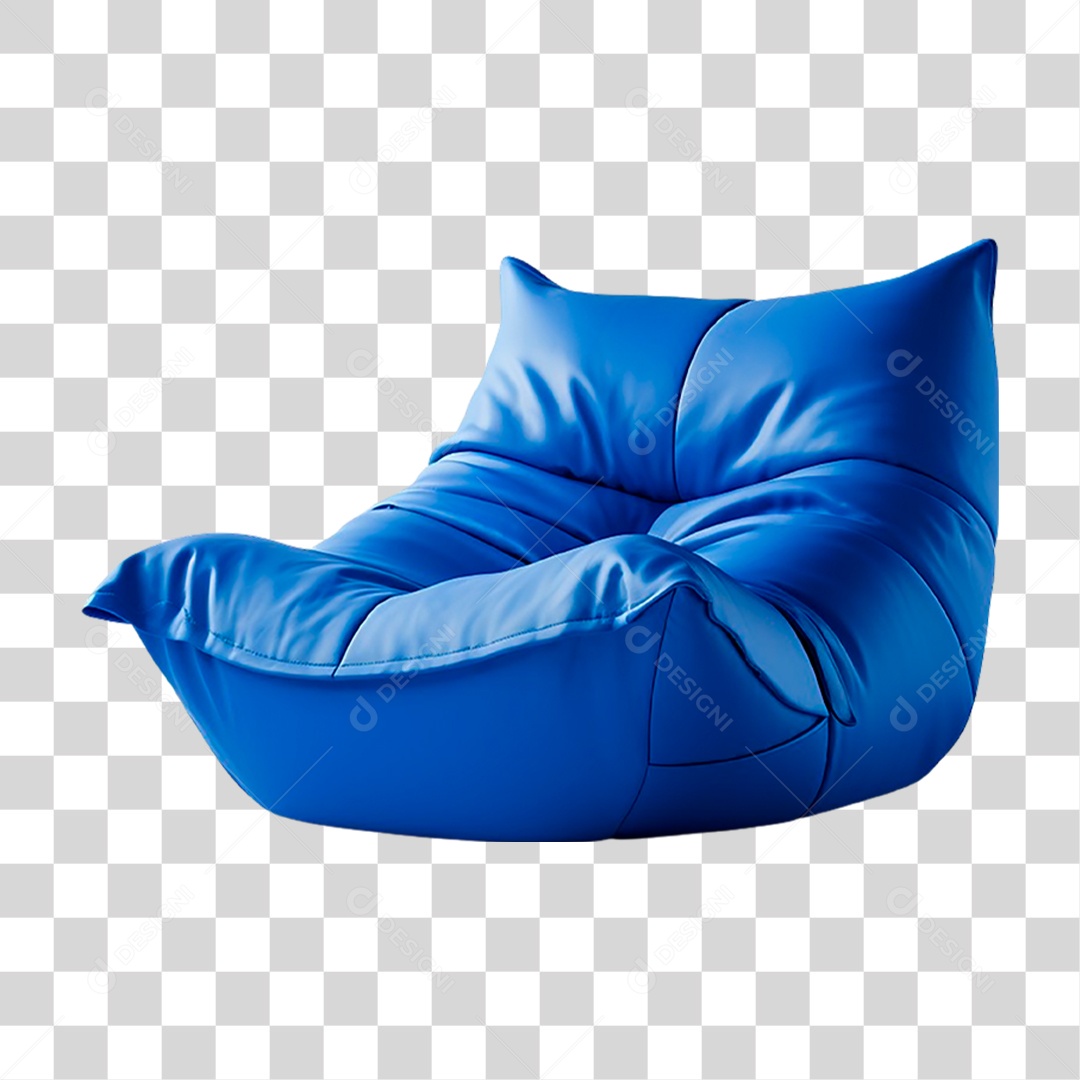 Puff de Couro PNG Transparente