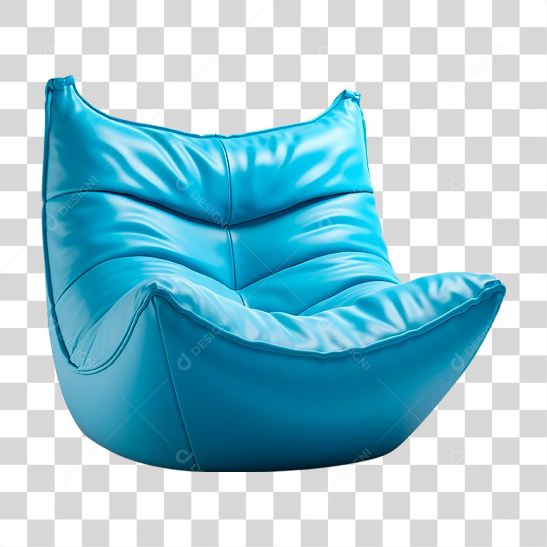 Puff de Couro PNG Transparente