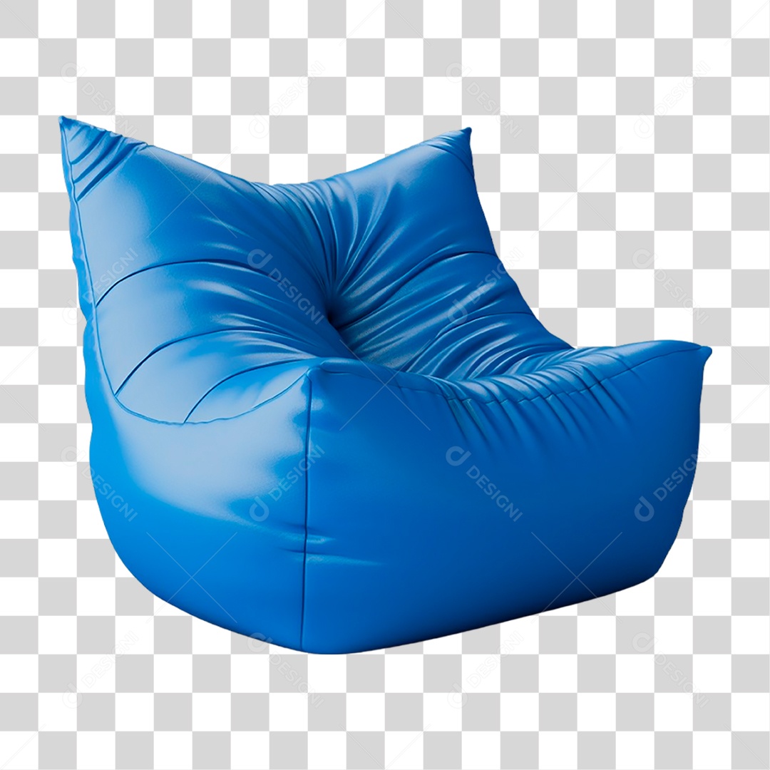 Puff de Couro PNG Transparente