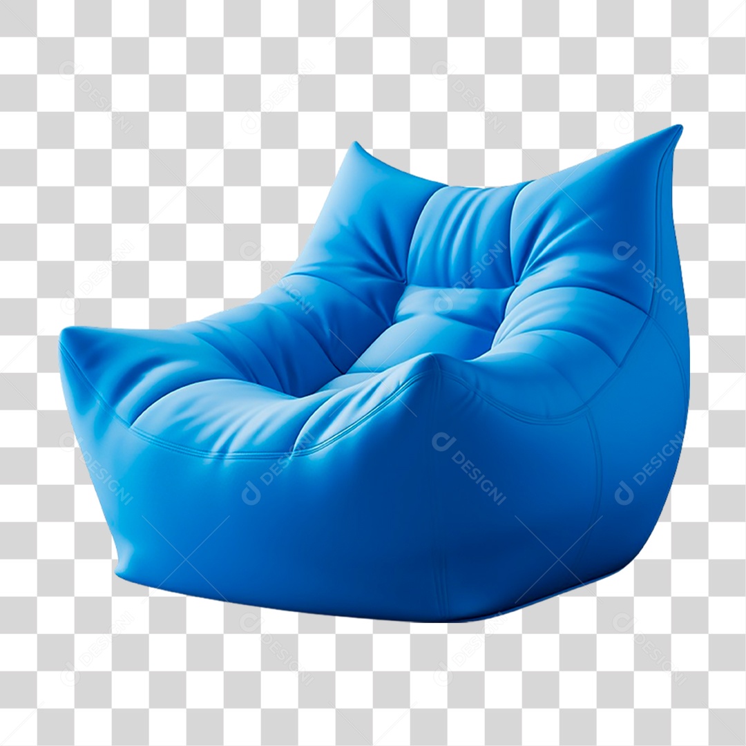 Puff de Couro PNG Transparente