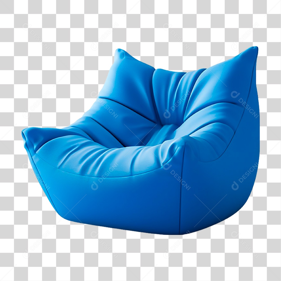 Puff de Couro PNG Transparente