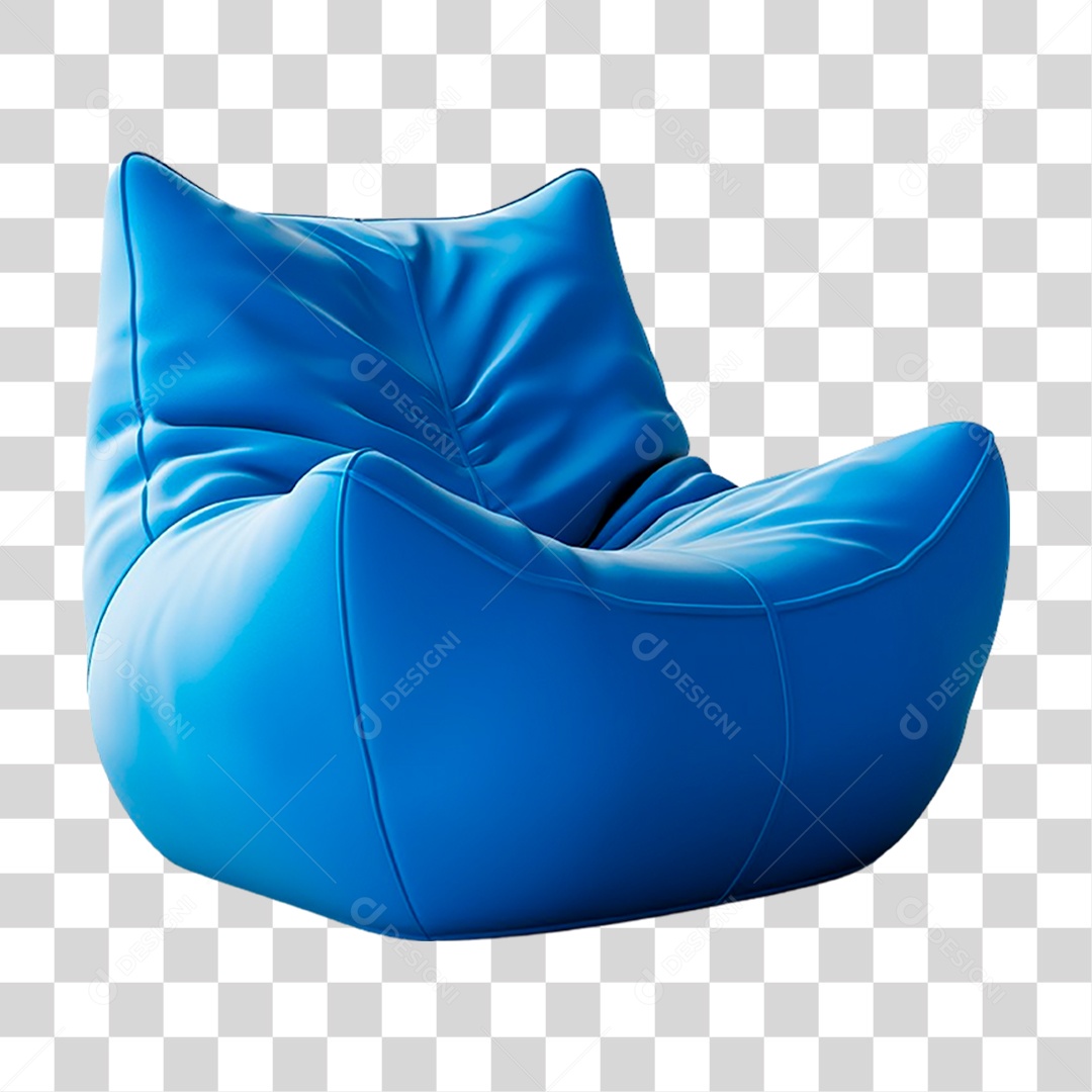 Puff de Couro PNG Transparente