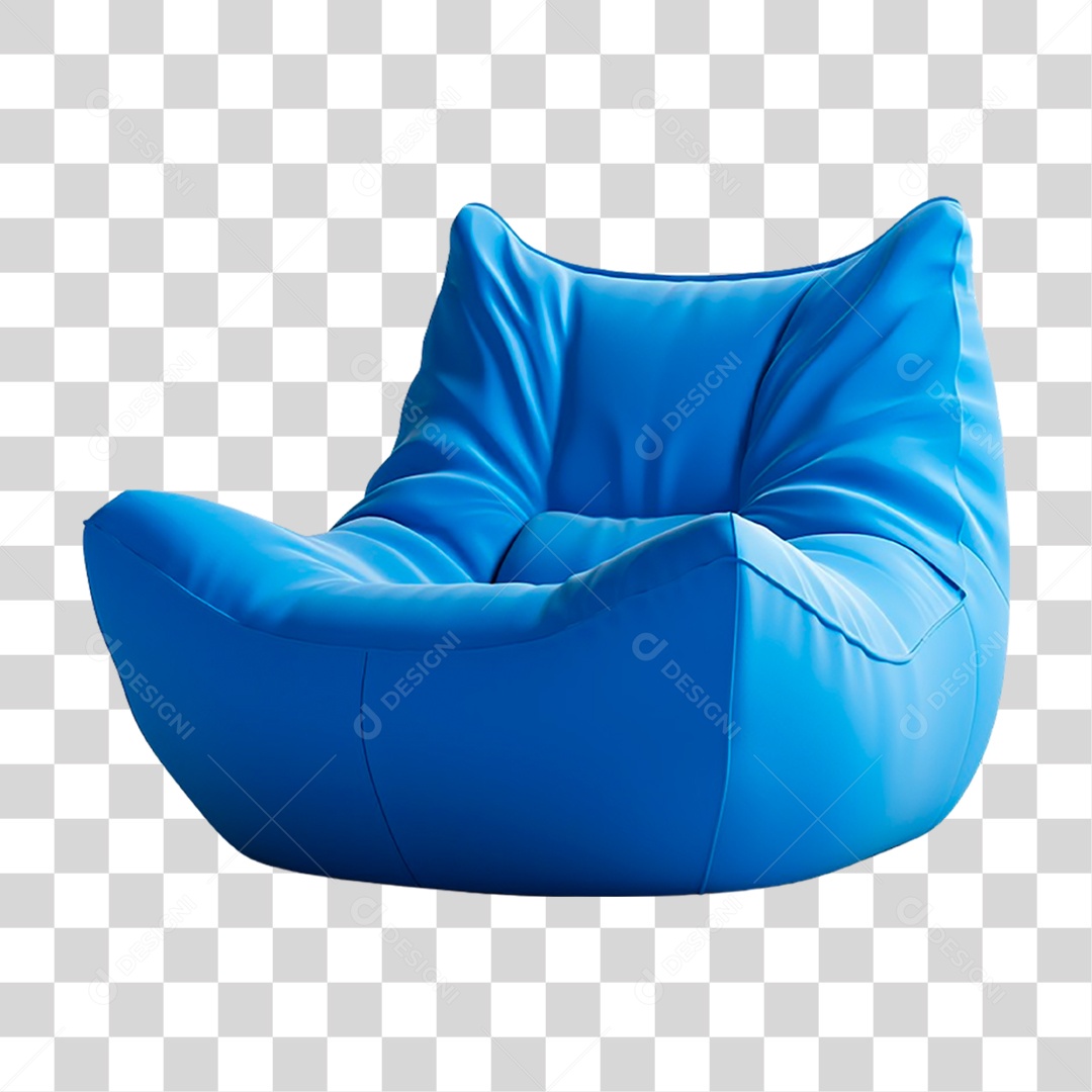 Puff de Couro PNG Transparente