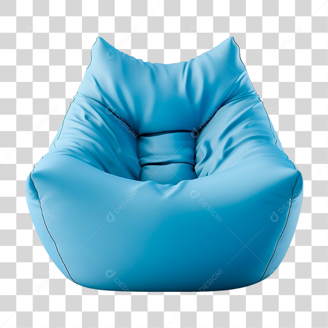 Puff de Couro PNG Transparente