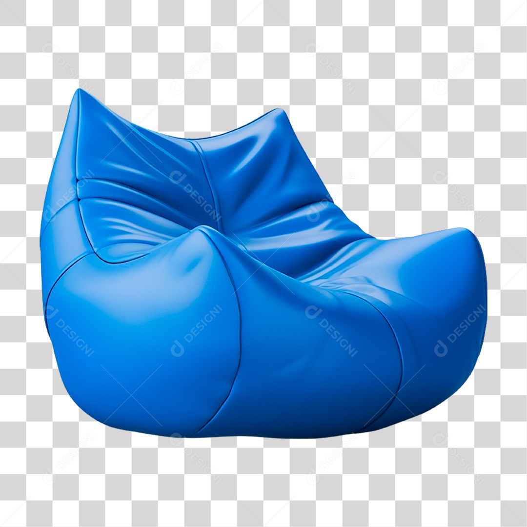 Puff de Couro PNG Transparente