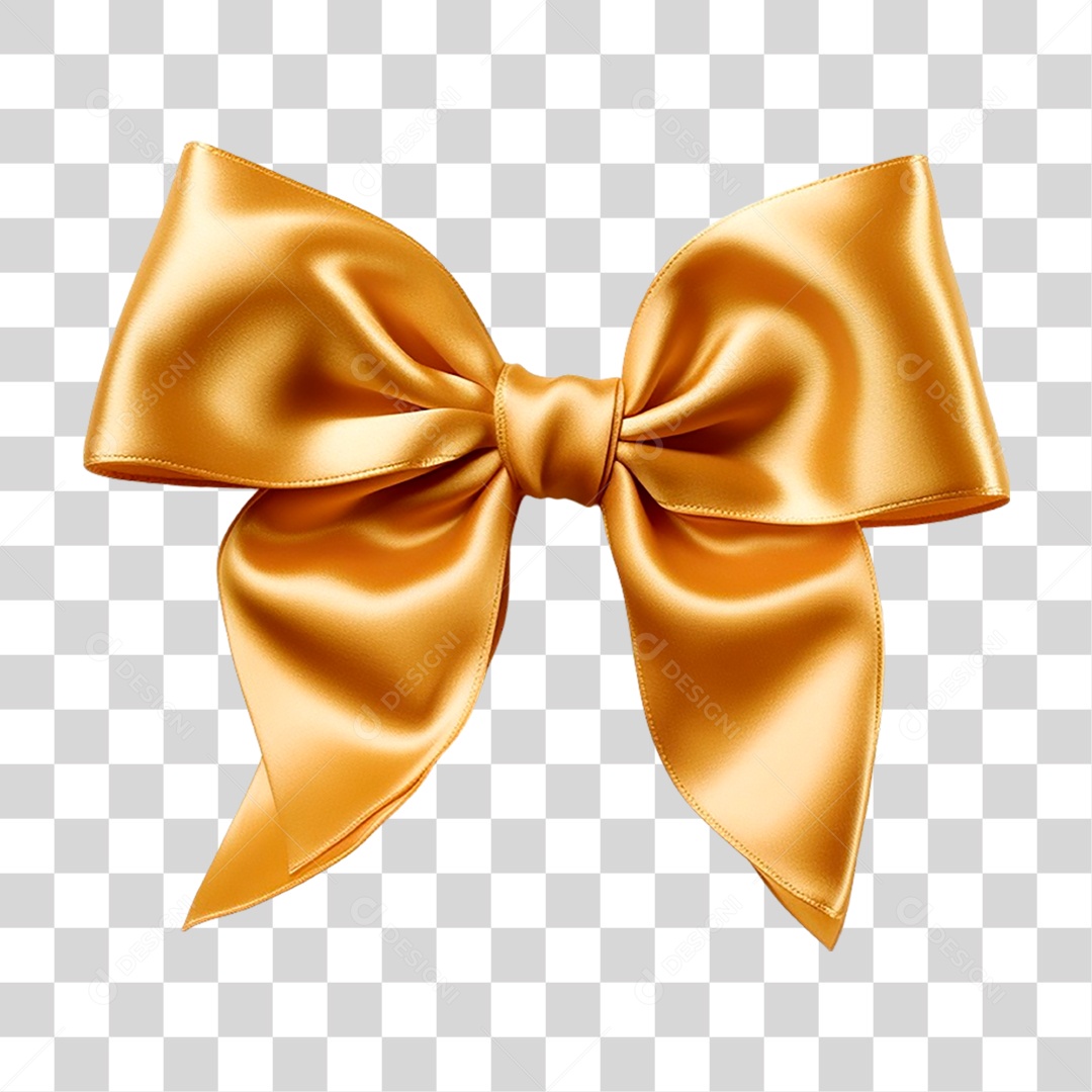 Laço Dourado PNG Transparente