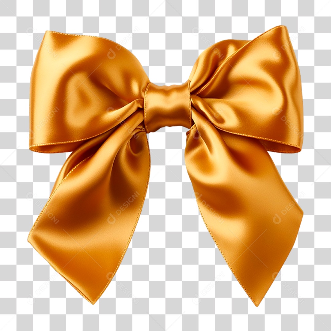 Laço Dourado PNG Transparente