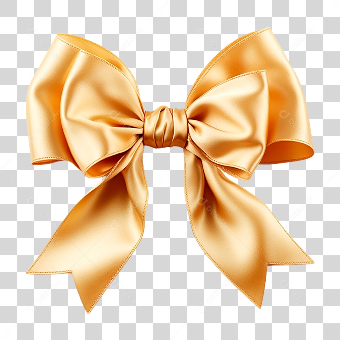 Laço Dourado PNG Transparente