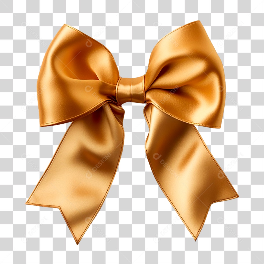 Laço Dourado PNG Transparente