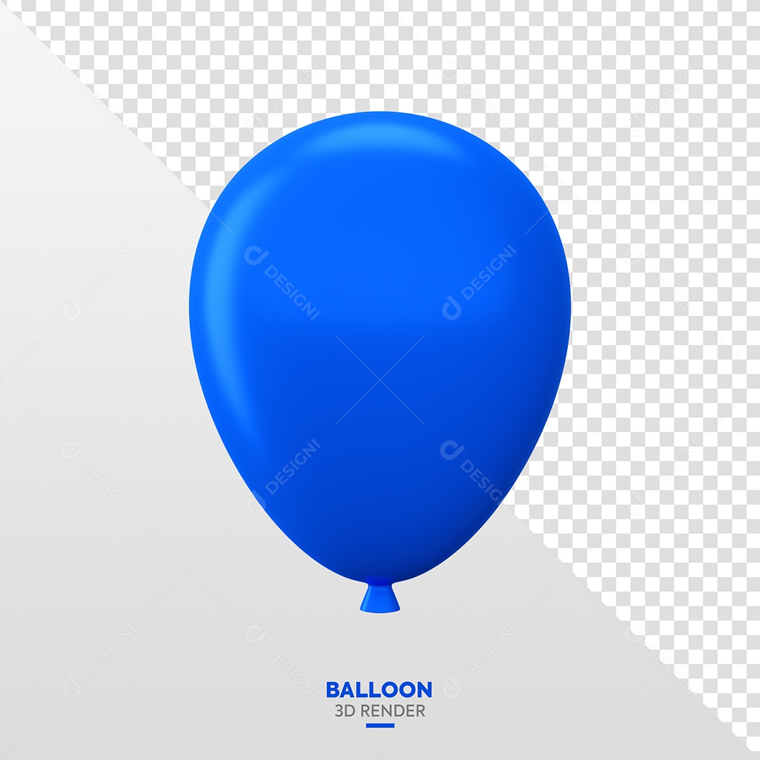 Blue 3D Element Consumer Day Bladder Balloon for PSD Composition