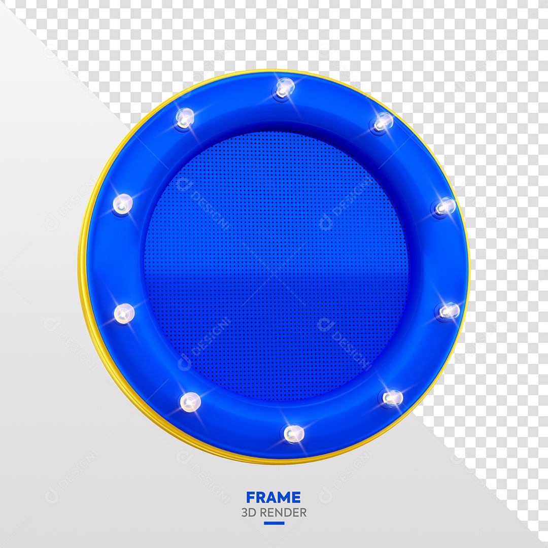 Painel do Dia Do Consumidor Elemento 3D Azul e Amarelo para Composição PSD