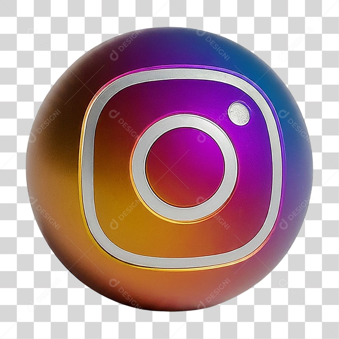 Ícone 3D Instagram PNG Transparente