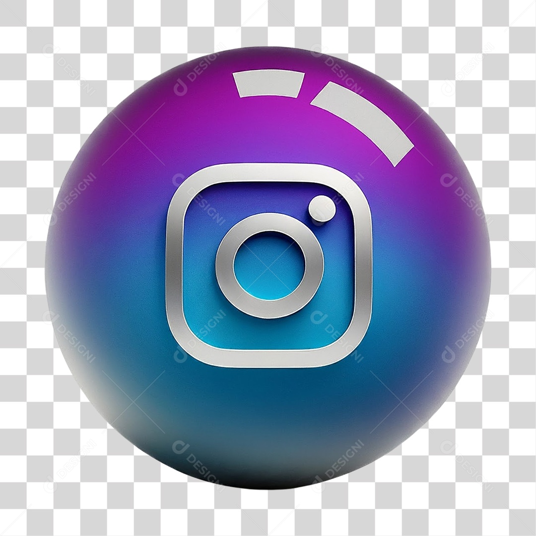 3D Instagram PNG Transparent Icon