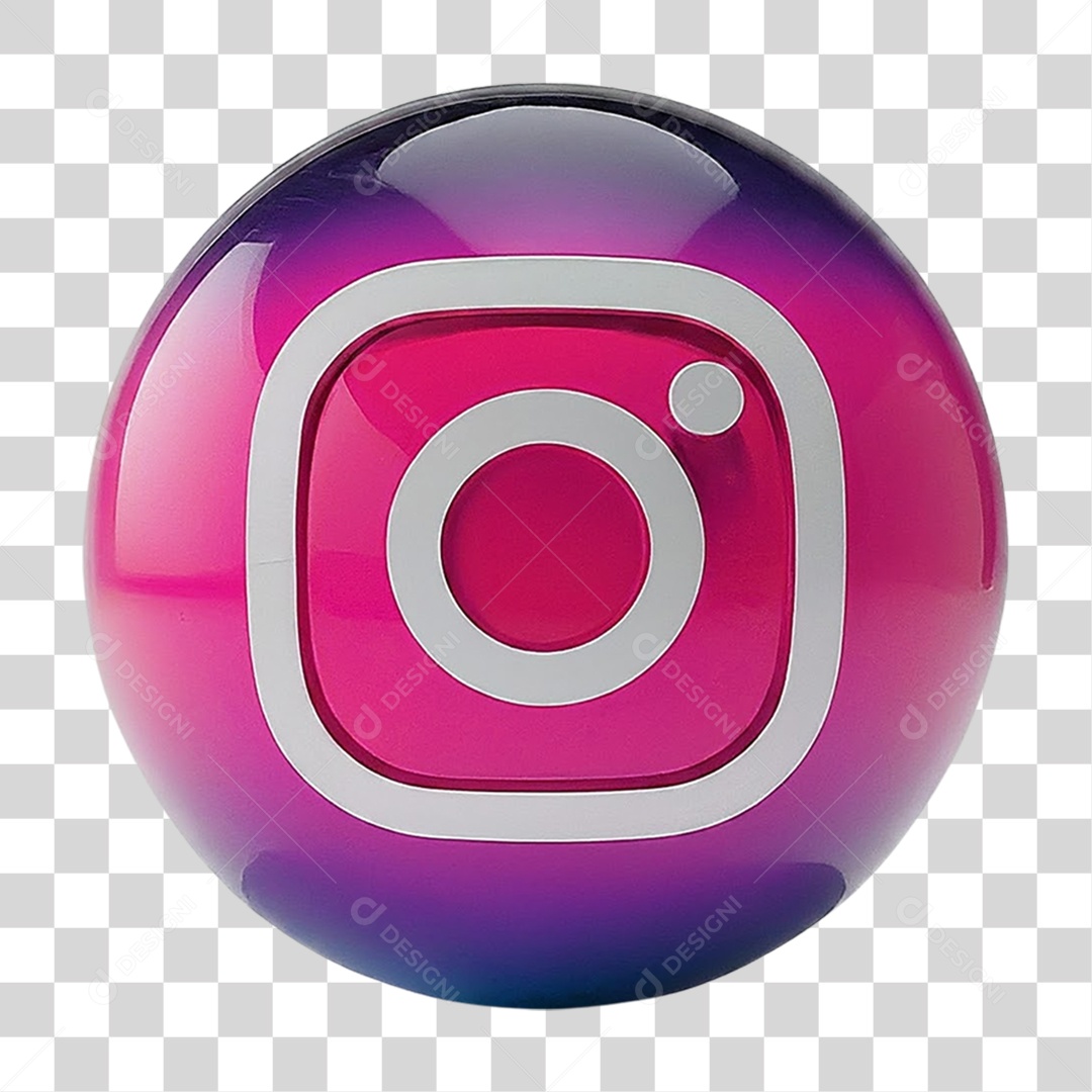 Ícone 3D Instagram PNG Transparente