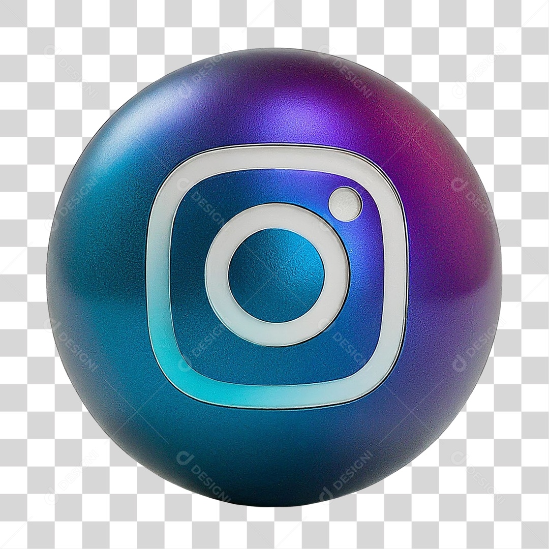 Ícone 3D Instagram PNG Transparente