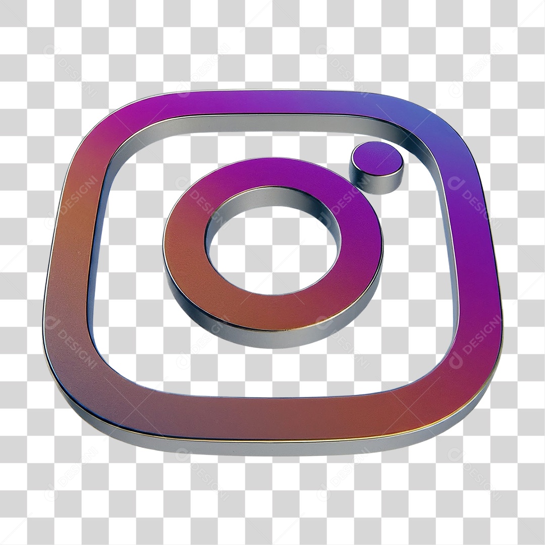 Ícone 3D Instagram PNG Transparente