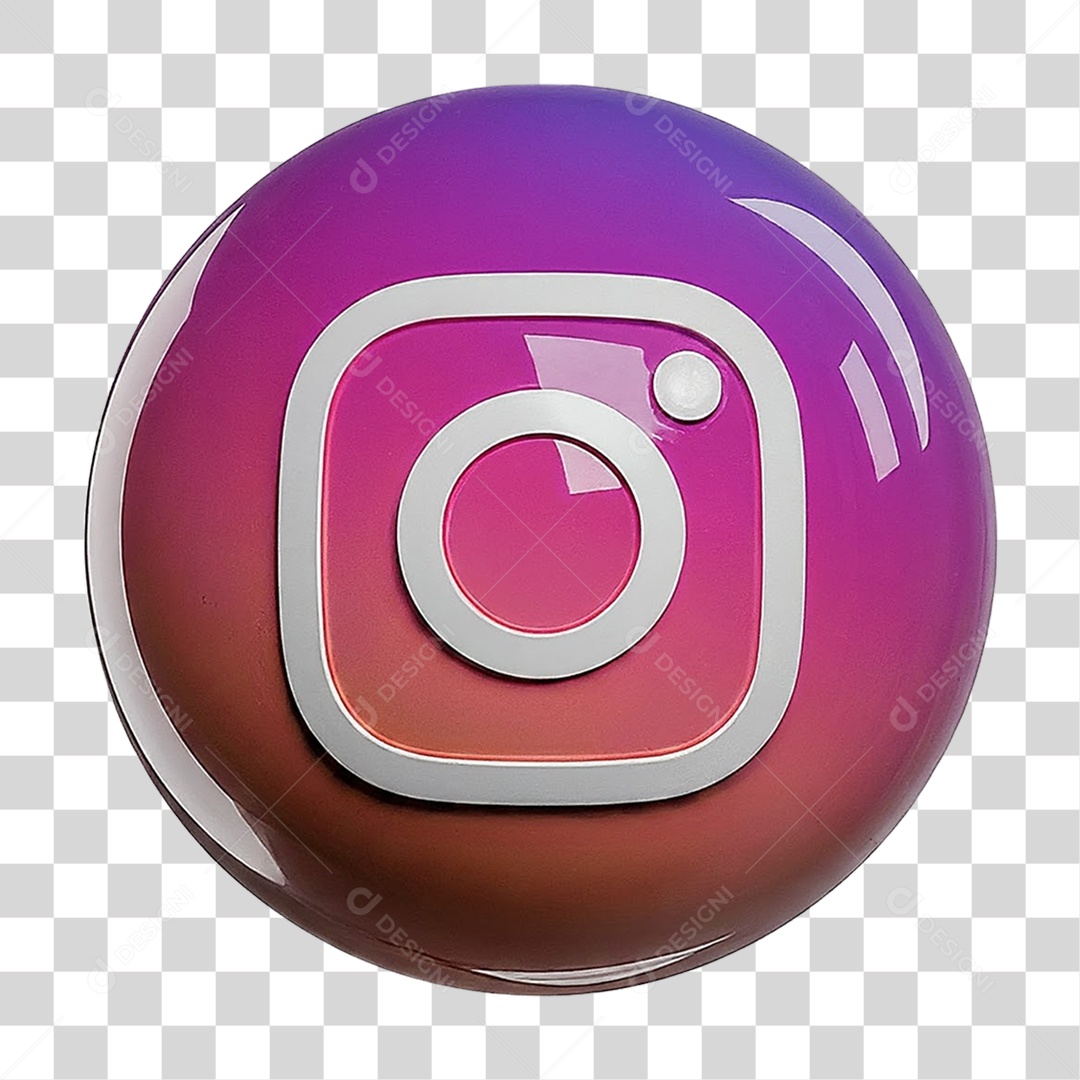 Ícone 3D Instagram PNG Transparente
