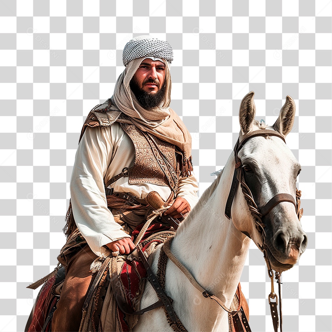 Homem em Cavalo PNG Transparente