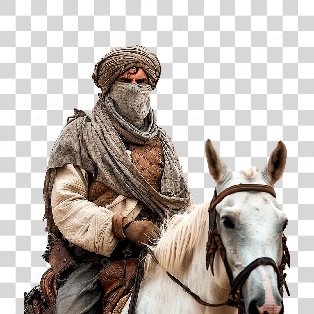 Homem em Cavalo PNG Transparente