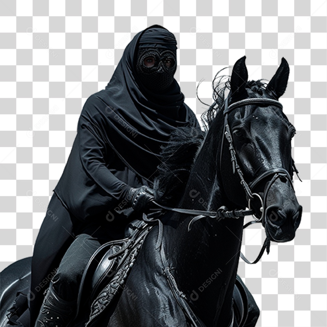 Homem em Cavalo PNG Transparente