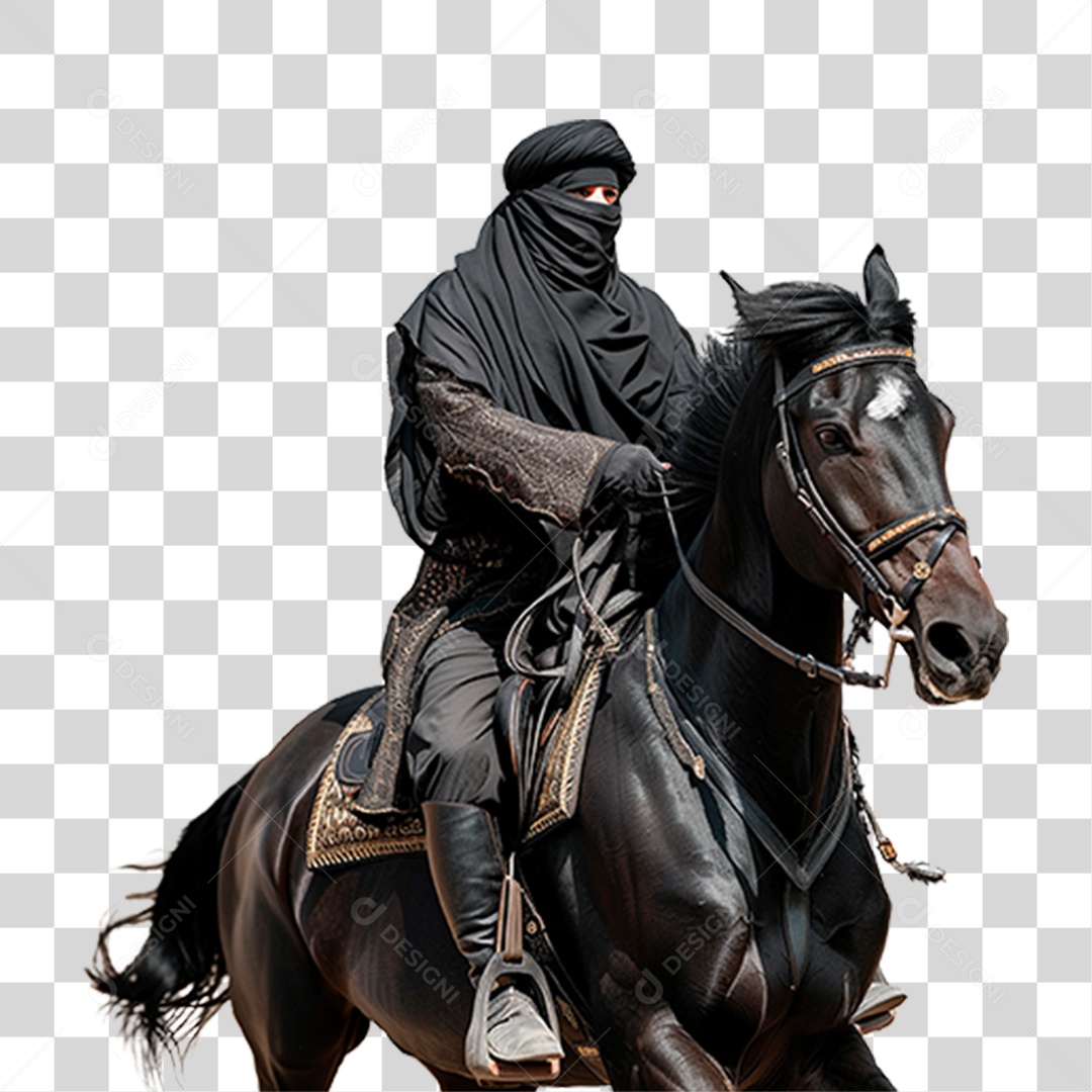 Homem em Cavalo PNG Transparente