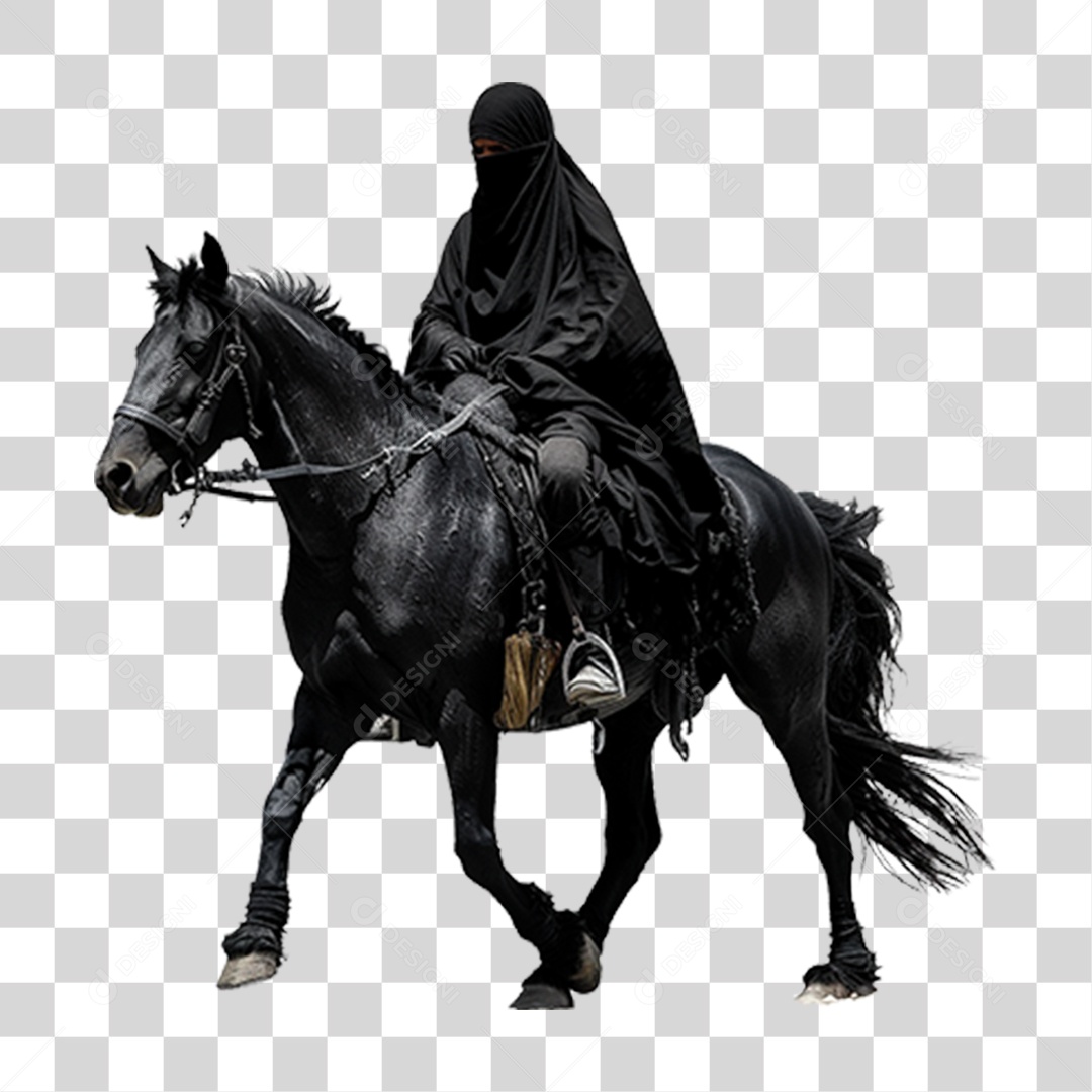 Homem em Cavalo PNG Transparente