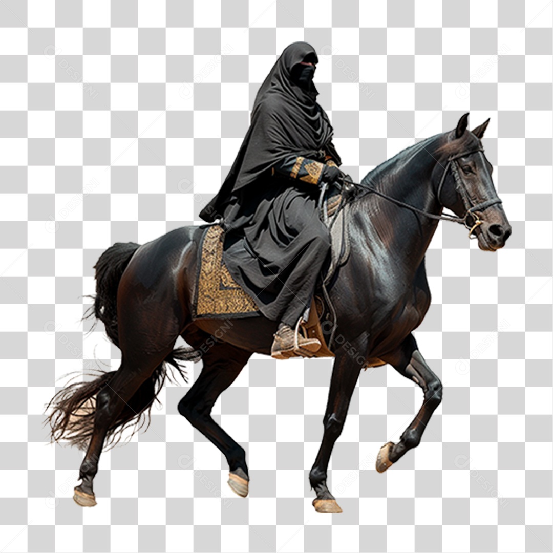Homem em Cavalo PNG Transparente