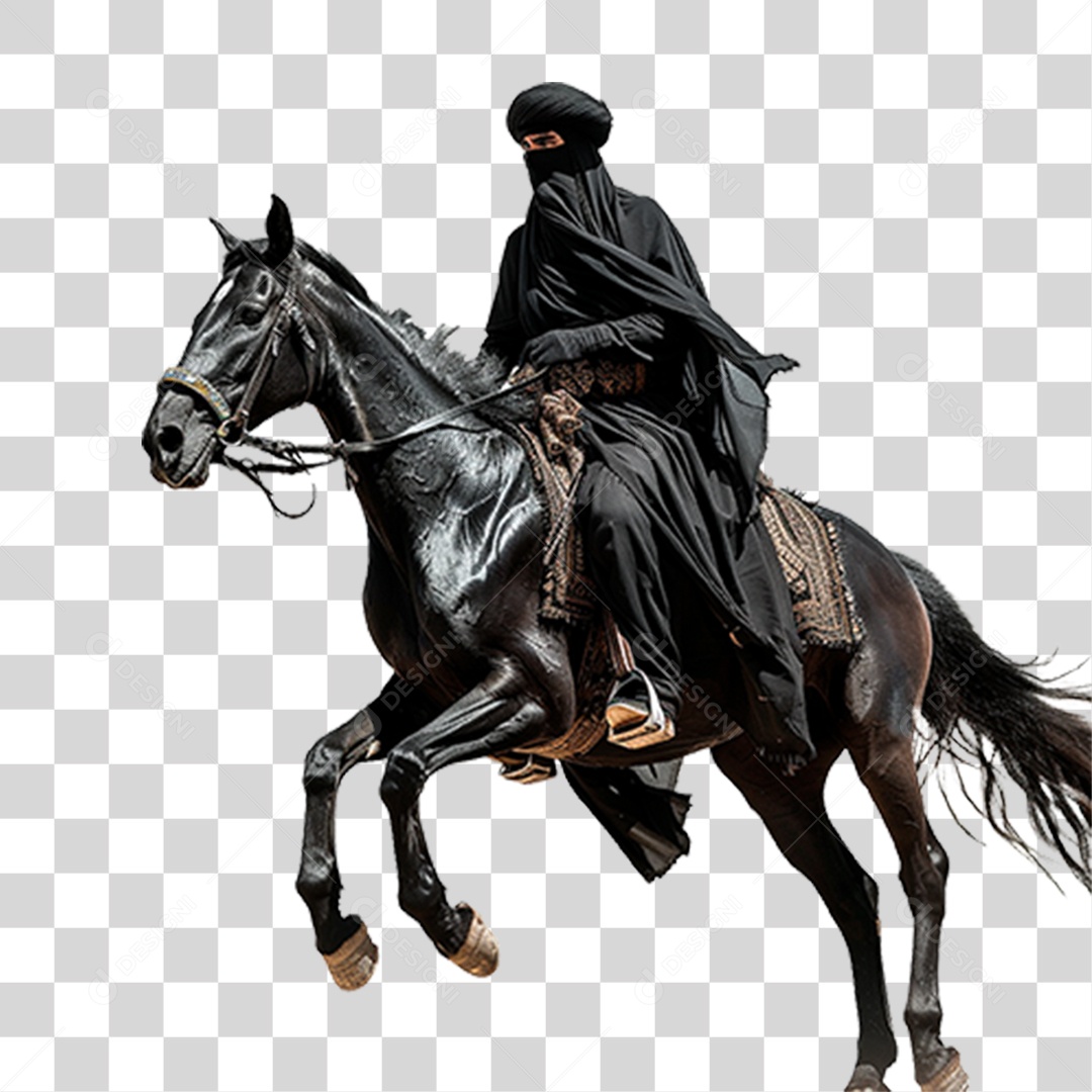Homem em Cavalo PNG Transparente