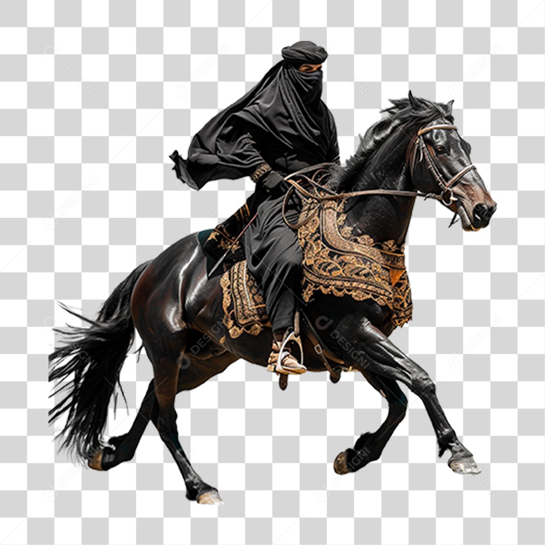 Homem em Cavalo PNG Transparente