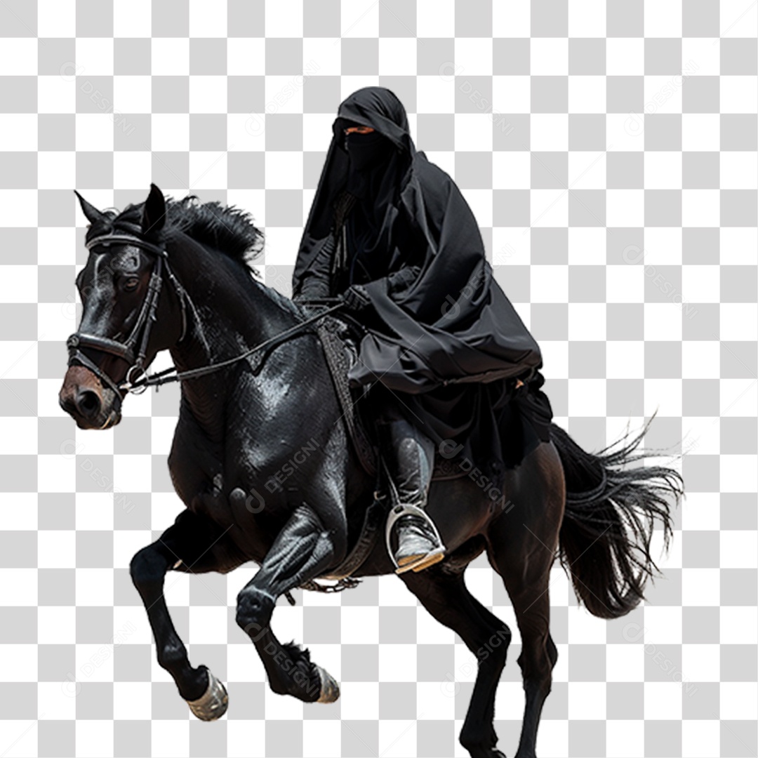 Homem em Cavalo PNG Transparente