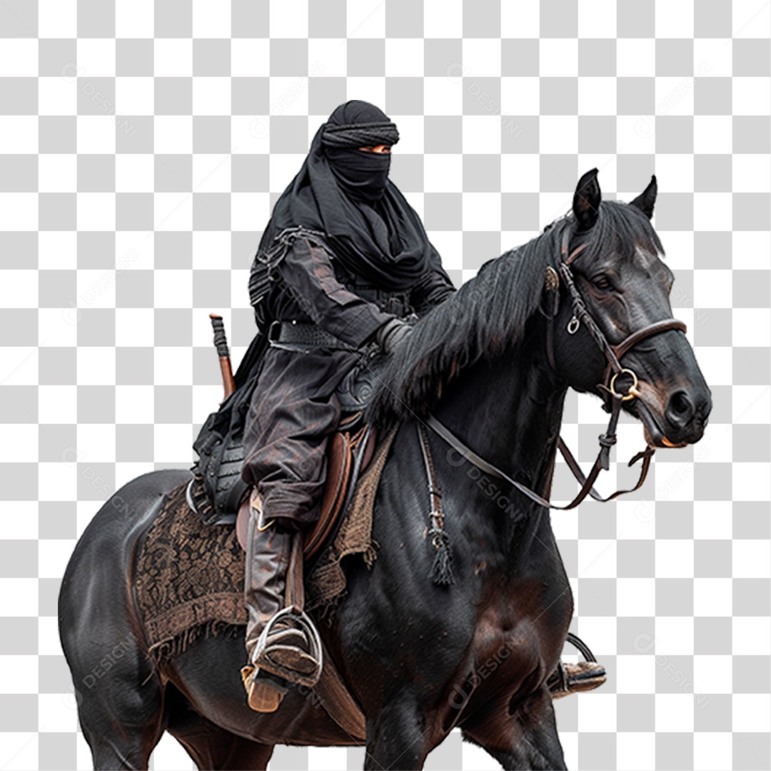 Homem em Cavalo PNG Transparente