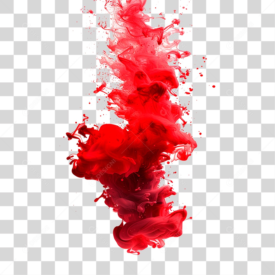 Splash de Tinta Vermelha PNG Transparente