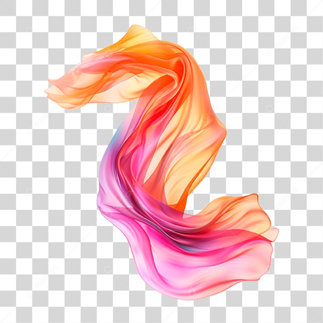 Seda Rosa e Amarela PNG Transparente