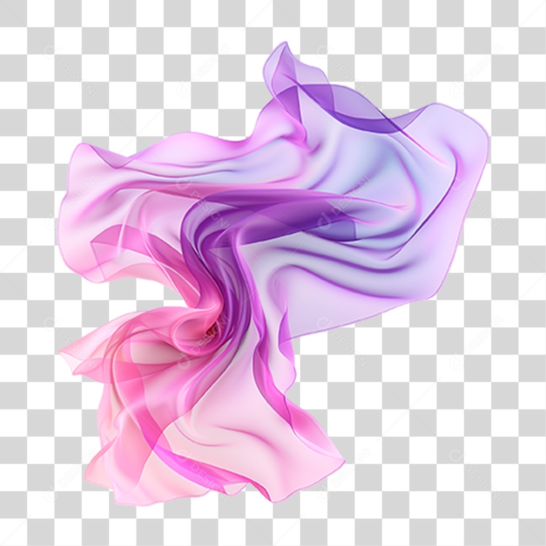 Seda Rosa e Roxa PNG Transparente