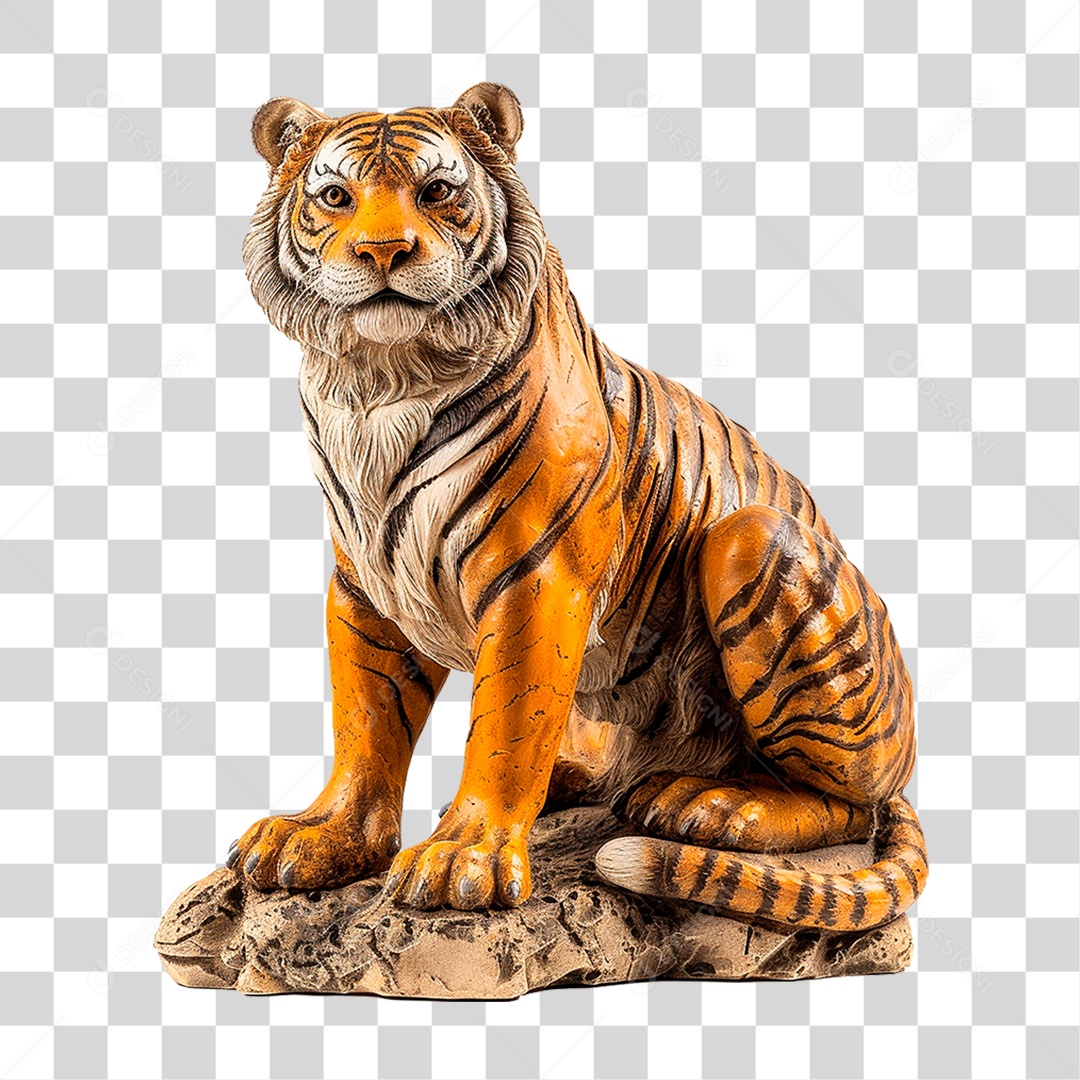 Estatua de Tigre PNG Transparente