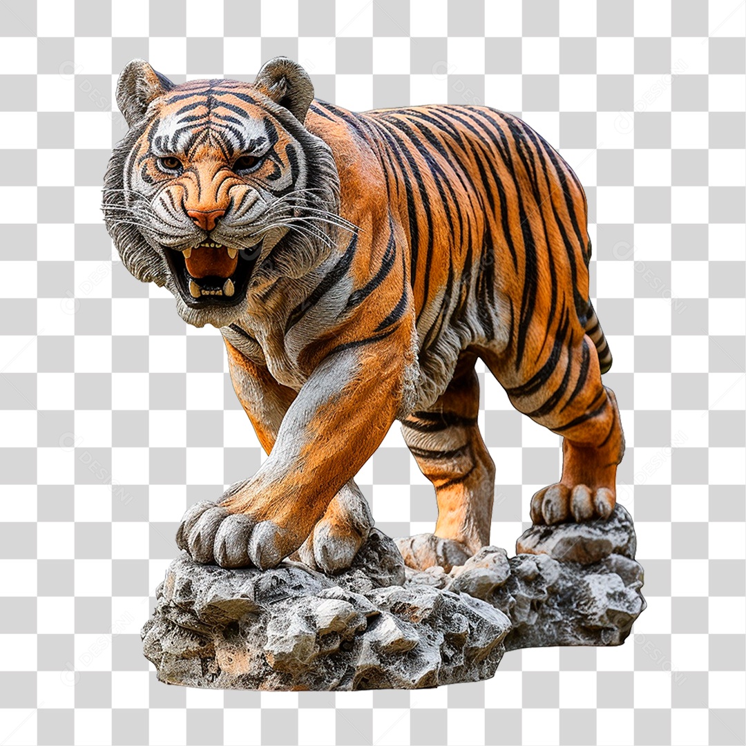 Estatua de Tigre PNG Transparente