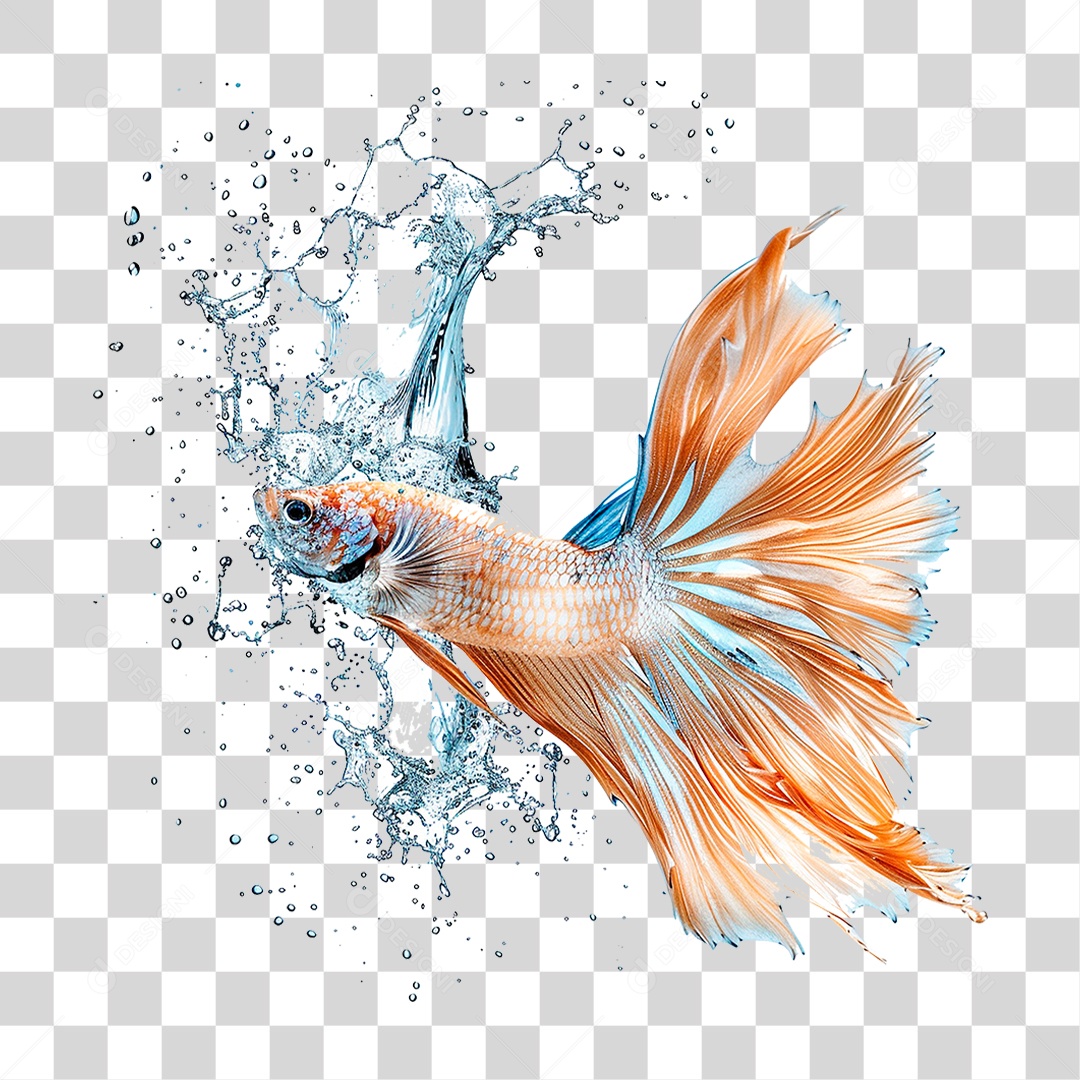 Peixe Respingo de Água PNG Transparente