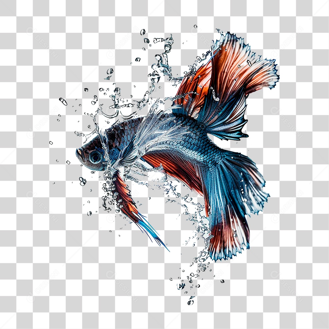 Peixe Respingo de Água PNG Transparente