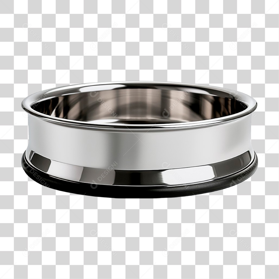 Tigela de Aço para Animais PNG Transparente