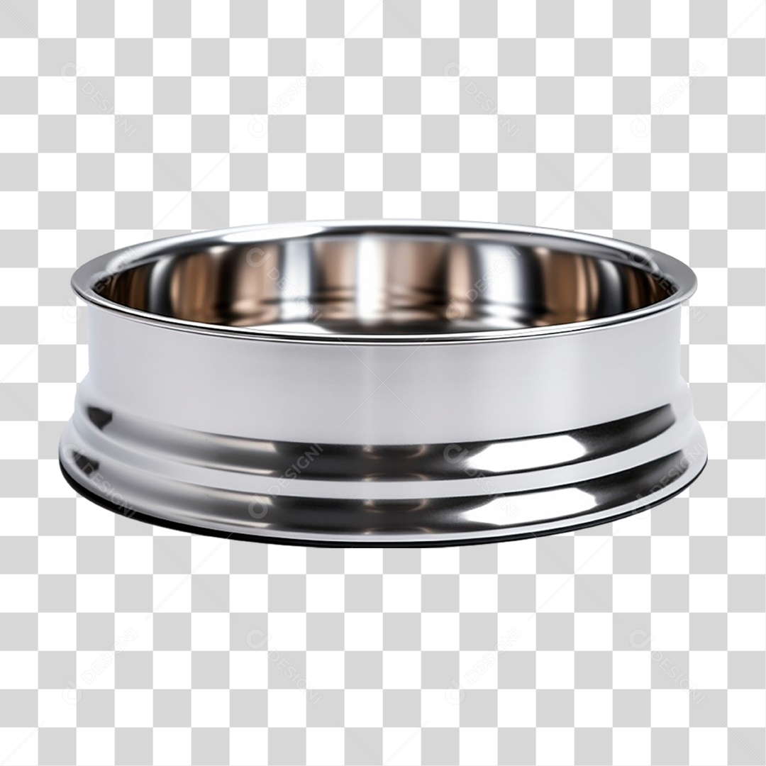 Tigela de Aço para Animais PNG Transparente