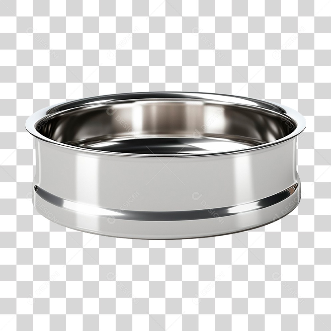 Tigela de Aço para Animais PNG Transparente