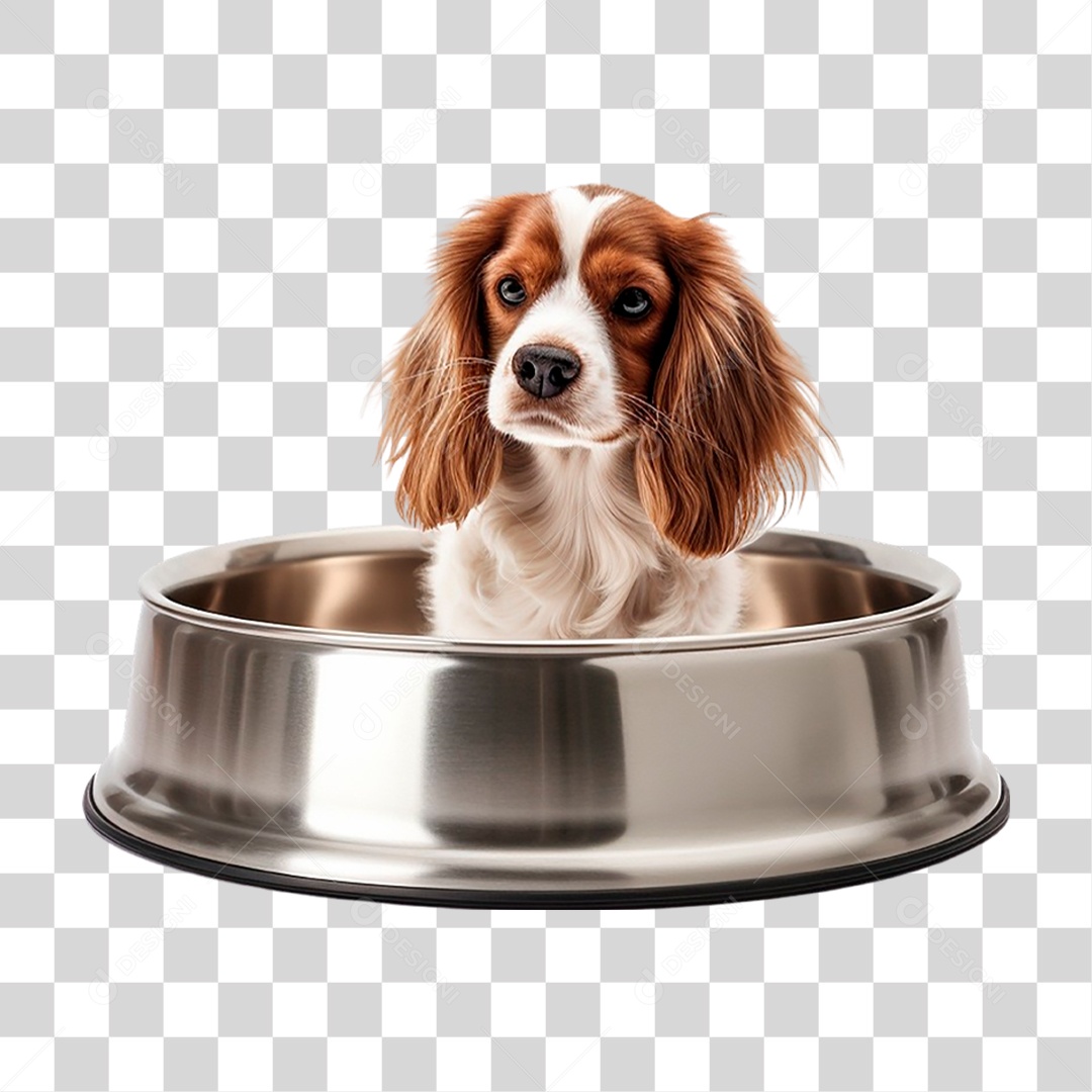 Cachorro Dentro da Tigela PNG Transparente