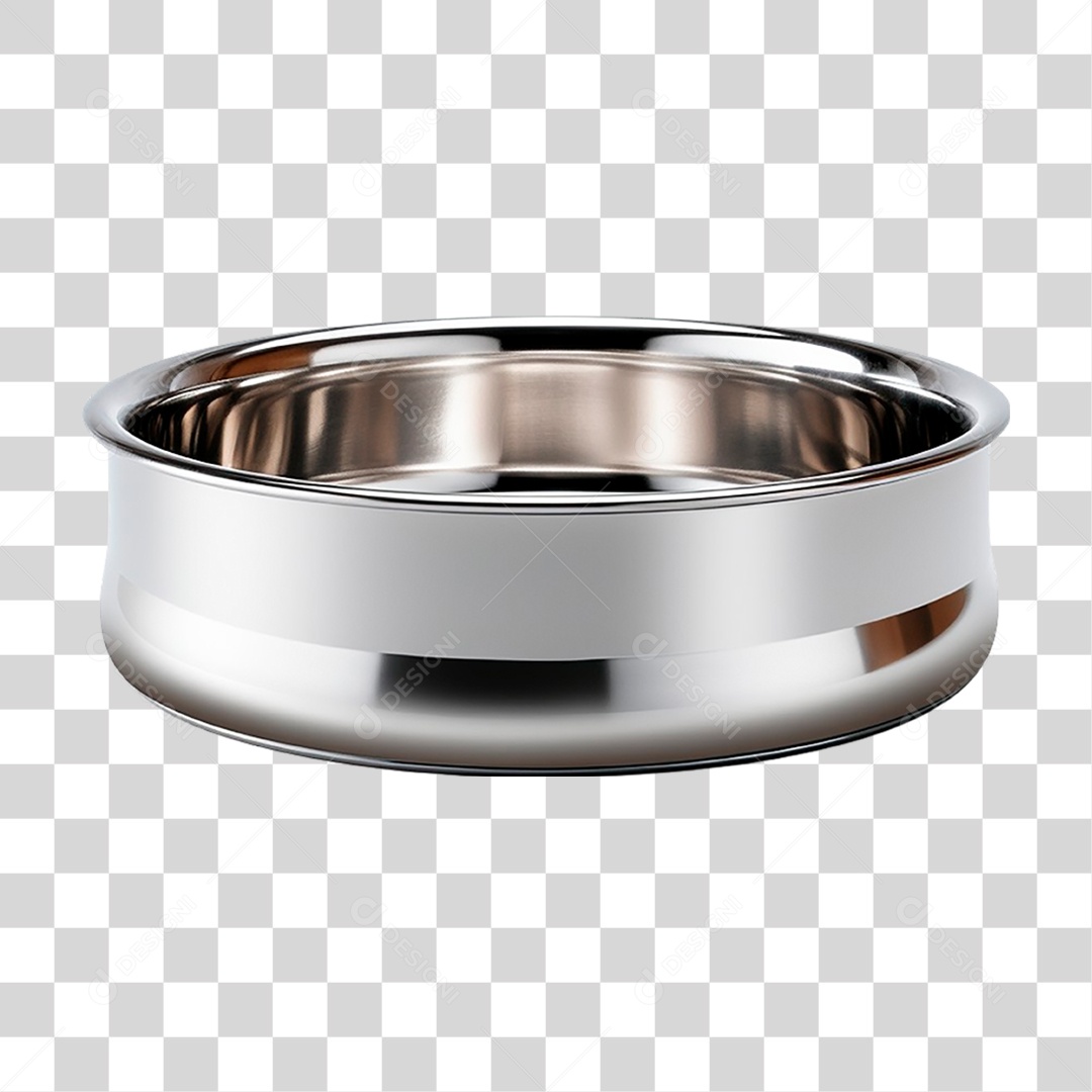 Tigela de Aço para Animais PNG Transparente