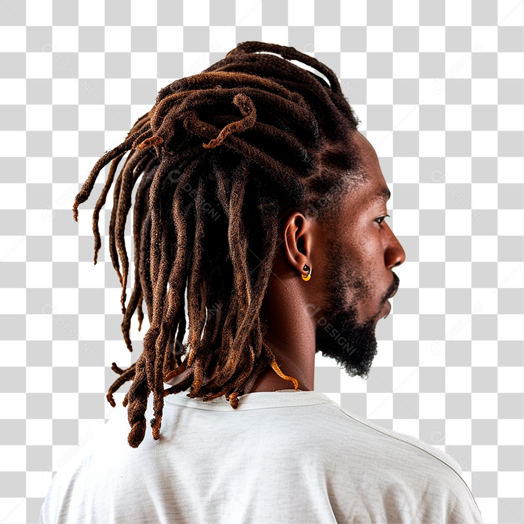 Homem com Dreads PNG Transparente