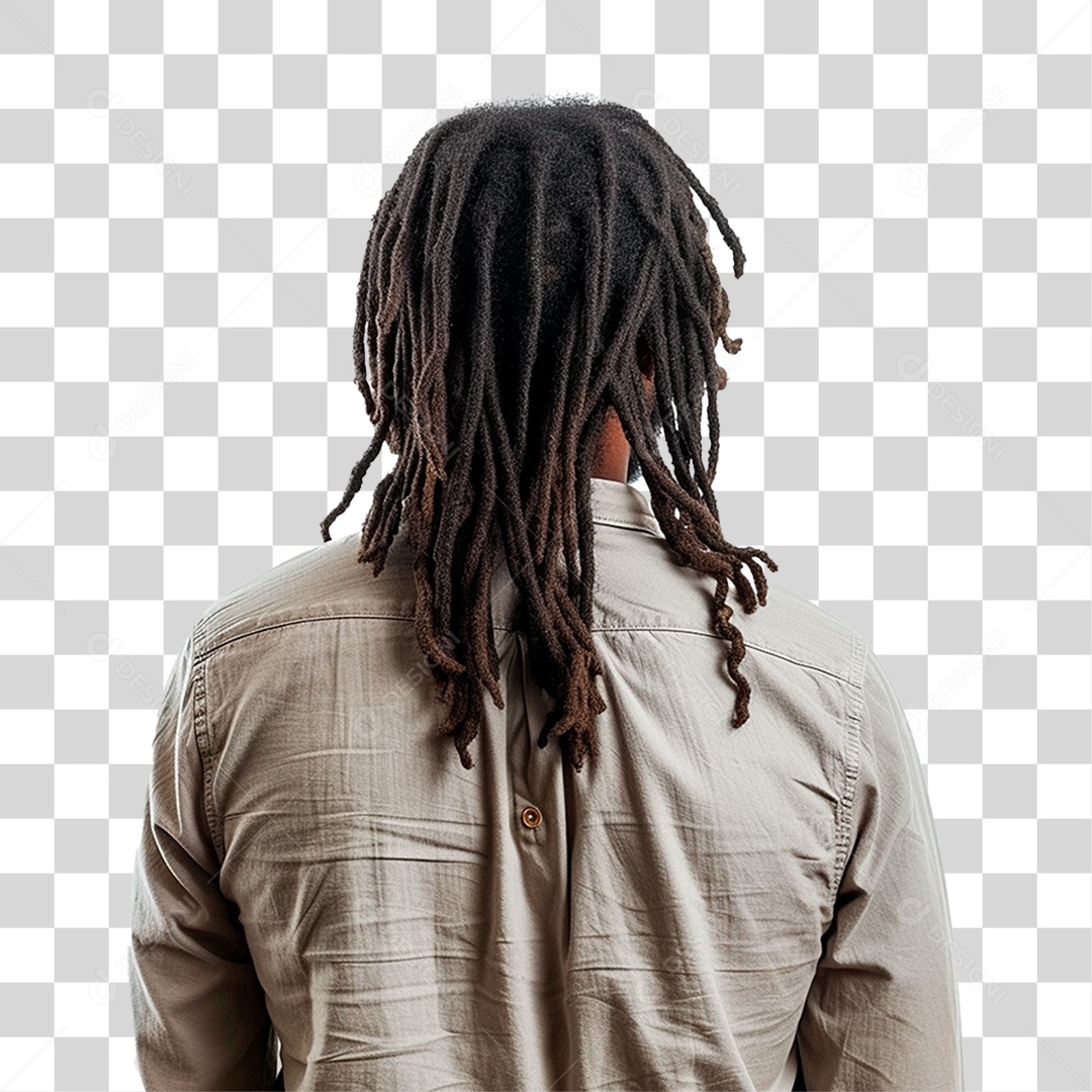 Homem com Dreads PNG Transparente